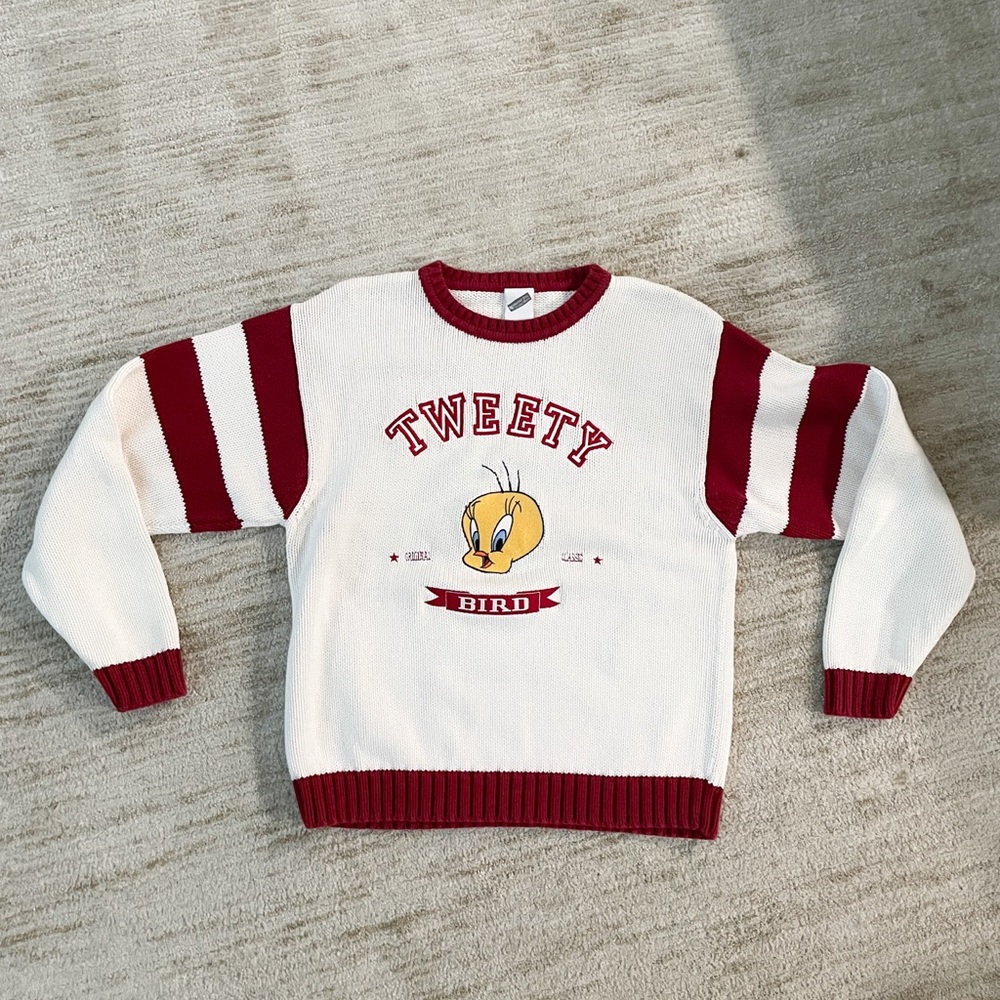 Vintage Tweety Knit Sweater Size Medium
